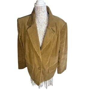 tan corduroy blazer • Dress Barn • vintage vibes • size 16